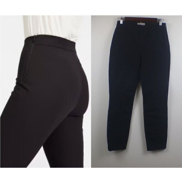 Everlane The Side-Zip Stretch Cotton Ankle Skinny Business Casual Pant Size: 4 - Picture 2 of 7